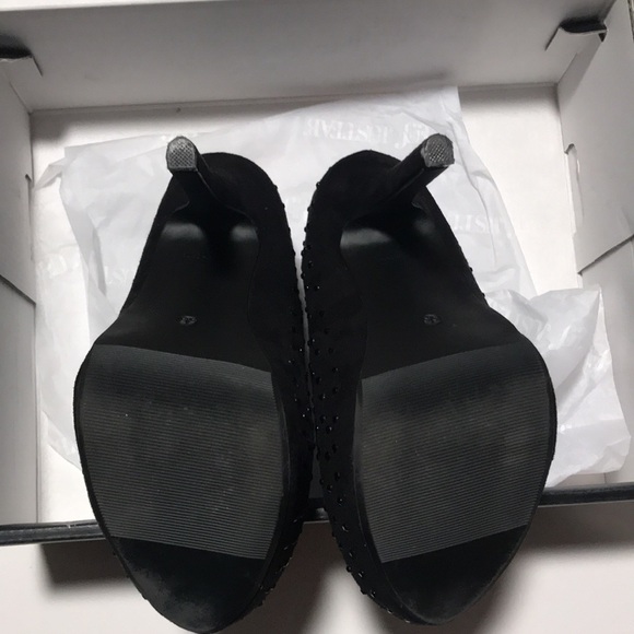 Black rhinestone stiletto booties - Picture 4 of 5